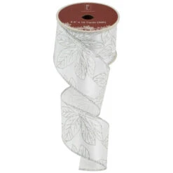 Northlight Shimmering Silver Floral Wired Craft Christmas Ribbon 2.5" X 10 Yards -Northlight Sale Store northlight j99456 02 53282.1697906051