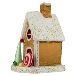 Northlight Gingerbread Glitter Candy House Christmas Decoration - 13" -Northlight Sale Store northlight ja93317 4 29396.1669970845