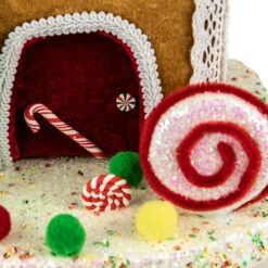 Northlight Gingerbread Glitter Candy House Christmas Decoration - 13" -Northlight Sale Store northlight ja93317 6 74245.1669970845
