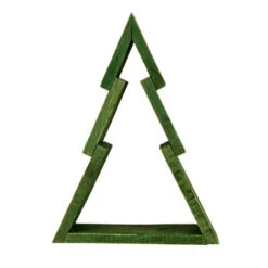 Northlight Geometric Wooden Christmas Tree Display - 9.5" - Green