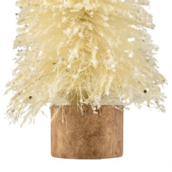 Northlight Glittered Sisal Christmas Tree With Wooden Base Decoration - 8.75" - Cream -Northlight Sale Store northlight ja93336 3 18208.1652460117