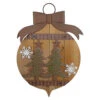 Northlight Rustic Christmas Trees And Snowflakes Wall Sign - 17.5"