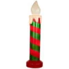 Lighted Striped Candle Blow Mold Outdoor Christmas Decoration - 40"