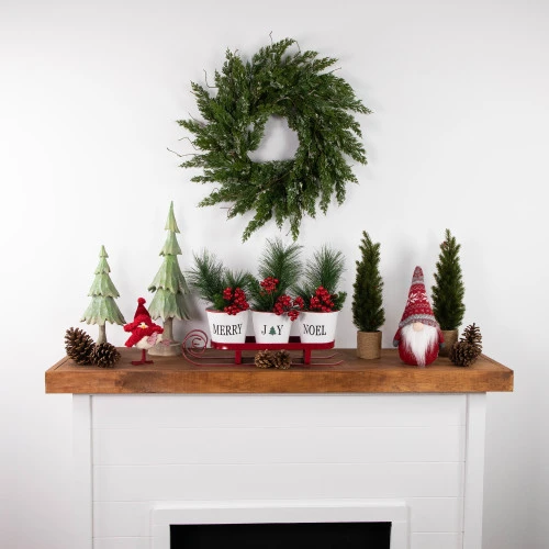 Northlight Real Touch™? Iced Cedar Artificial Christmas Wreath - 24" - Unlit 3 Northlight Real Touch™? Iced Cedar Artificial Christmas Wreath - 24" - Unlit - Image 3