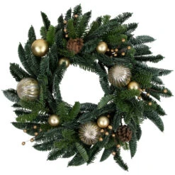 Northlight Real Touch™ Pre-Decorated Pine With Pine Cones Artificial Christmas Wreath - 22" - Unlit