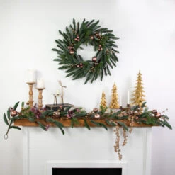 6' Rose Gold Ball Ornaments Artificial Christmas Garland, Unlit -Northlight Sale Store northlight jy995182c20jy99516 styled 90832.1701796959