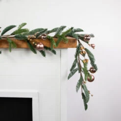 6' Rose Gold Ball Ornaments Artificial Christmas Garland, Unlit -Northlight Sale Store northlight jy99518 02201 67050.1701796961