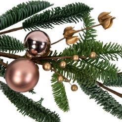 6' Rose Gold Ball Ornaments Artificial Christmas Garland, Unlit -Northlight Sale Store northlight jy99518 05 72747.1701796961