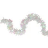 Northlight 50' X 4" White Iridescent Wide Cut Tinsel Christmas Garland - Unlit