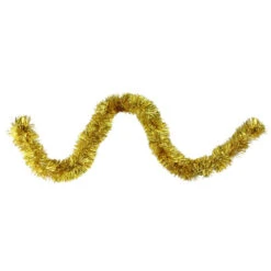 Northlight Christmas Tinsel Foil Christmas Garland - 50' X 2.5" - Gold - Unlit