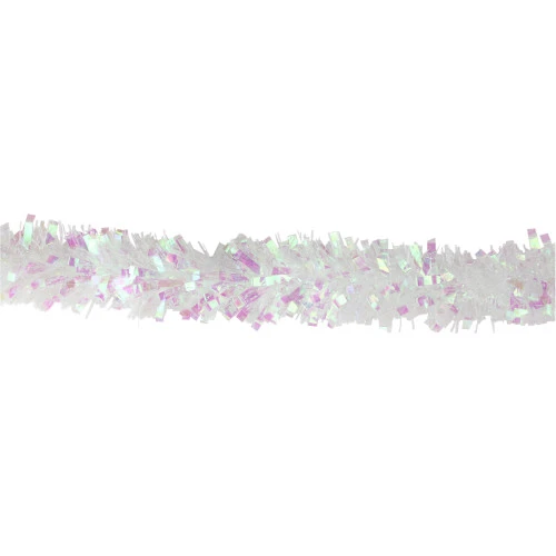 Northlight 12' X 3" Iridescent And Snowblush Wide Cut Tinsel Christmas Garland - Unlit 3 Northlight 12' X 3" Iridescent And Snowblush Wide Cut Tinsel Christmas Garland - Unlit - Image 3