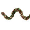 Northlight 12' Red And Green Wide Cut Christmas Tinsel Garland - Unlit