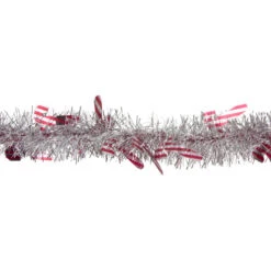Northlight Christmas Candy Cane Wrapped Tinsel Garland - 50' X 3" - Silver And Red - Unlit -Northlight Sale Store northlight k94057 2 76930.1665433303