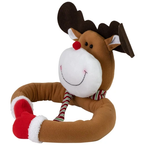 Northlight 26" Plush Reindeer Christmas Tree Topper, Unlit 3 Northlight 26" Plush Reindeer Christmas Tree Topper, Unlit - Image 3
