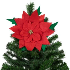 29" Red Poinsettia Tie-On Christmas Tree Topper, Unlit -Northlight Sale Store northlight k94890 05 47097.1691593780