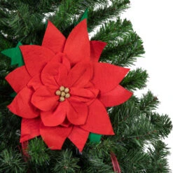 29" Red Poinsettia Tie-On Christmas Tree Topper, Unlit -Northlight Sale Store northlight k94890 06 30479.1691593780