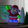 Northlight LED 3D Santa Claus Christmas Infinity Mirror - 8"