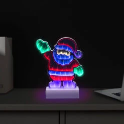 Northlight LED 3D Santa Claus Christmas Infinity Mirror - 8" -Northlight Sale Store northlight k96501 styled 91457.1722387425