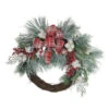 Northlight Real Touch™? Iced Mixed Pine And Holly Berry Artificial Christmas Wreath - 24" - Unlit