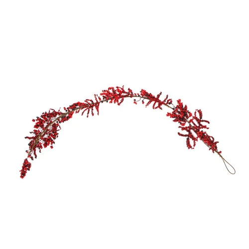 Northlight 6' X 8" Burgundy Red Berry Artificial Christmas Garland- Unlit 2 Northlight 6' X 8" Burgundy Red Berry Artificial Christmas Garland- Unlit - Image 2