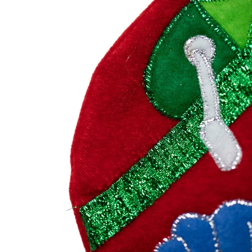 Northlight 19.5" Red Velveteen Fishing Themed Christmas Stocking With Green Cuff 4 Northlight 19.5" Red Velveteen Fishing Themed Christmas Stocking With Green Cuff - Image 4