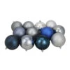 Northlight 12ct Blue And Silver Shatterproof 3-Finish Christmas Ball Ornaments 4" (100mm)