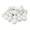 Northlight 32ct Winter White 4-Finish Shatterproof Christmas Ball Ornaments 3.25" (80mm)