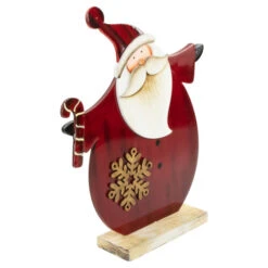 Santa With Candy Cane And Snowflake Wooden Christmas Decoration - 12" 10 Santa With Candy Cane And Snowflake Wooden Christmas Decoration - 12" -Northlight Sale Store northlight lk94196 2 00637.1691161228