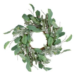 Northlight 25" Artificial Mixed Foliage And Berries Christmas Wreath Unlit