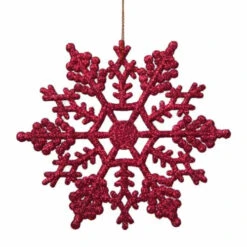 24ct Berry Pink Glitter Snowflake Christmas Ornaments 4" (100mm) -Northlight Sale Store northlight m10140520 k82709 3 29115.1602122186