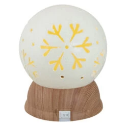 Northlight 6.5" Lighted White And Brown Globe With Snowflakes -Northlight Sale Store northlight mw20x1217 1 56125.1603850966