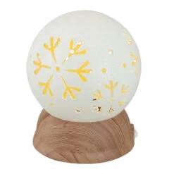 Northlight 6.5" Lighted White And Brown Globe With Snowflakes -Northlight Sale Store northlight mw20x1217 2 45241.1603850966