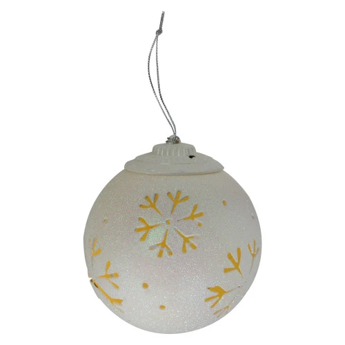 5" LED Lighted White Snowflake Cut-Out Hanging Christmas Ornament 1 5" LED Lighted White Snowflake Cut-Out Hanging Christmas Ornament