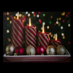 Northlight LED Lighted Red And Gold Christmas Candles Display Canvas Wall Art 11.75" X 15.75" 7 Northlight LED Lighted Red And Gold Christmas Candles Display Canvas Wall Art 11.75" X 15.75" -Northlight Sale Store northlight nj85673 onblack 99104.1661886597