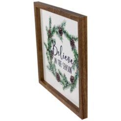 Northlight Wooden Framed "Believe In The Season" Christmas Wall Sign - 11.75" -Northlight Sale Store northlight nj95123 03 16179.1694101353