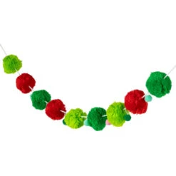 Northlight Pom Pom Christmas Garland - 4' X 2" - Green And Red - Unlit 10 Northlight Pom Pom Christmas Garland - 4' X 2" - Green And Red - Unlit -Northlight Sale Store northlight nj95158 03 64982.1694620035