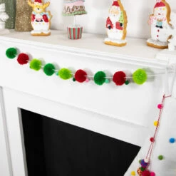 Northlight Pom Pom Christmas Garland - 4' X 2" - Green And Red - Unlit 9 Northlight Pom Pom Christmas Garland - 4' X 2" - Green And Red - Unlit -Northlight Sale Store northlight nj95158 styled 01 03451.1695744025