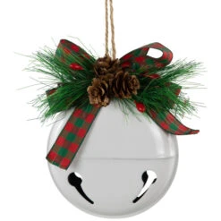 Northlight Jingle Bells With Bow And Pinecones Christmas Disc Ornaments - White - 5" - Set Of 2 13 Northlight Jingle Bells With Bow And Pinecones Christmas Disc Ornaments - White - 5" - Set Of 2 -Northlight Sale Store northlight nj96026 04 38783.1723684237