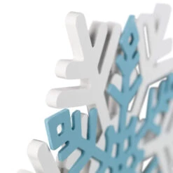 Northlight Snowflake Wooden Christmas Wall Decoration - 11.75" - White And Blue 10 Northlight Snowflake Wooden Christmas Wall Decoration - 11.75" - White And Blue -Northlight Sale Store northlight nj97105 05 71836.1726539035