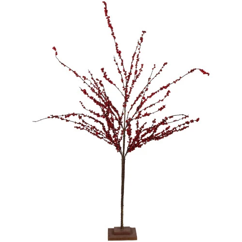 Northlight 50" Artificial Red Berry Christmas Twig Tree With Square Stand, Unlit 1 Northlight 50" Artificial Red Berry Christmas Twig Tree With Square Stand, Unlit