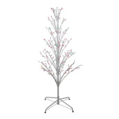 Northlight Pre-Lit Cascade Twig Tree Outdoor Christmas Decoration - 4' - Multicolor Lights