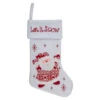 Northlight 19" Red And White "Let It Snow" Santa Claus Embroidered Christmas Stocking