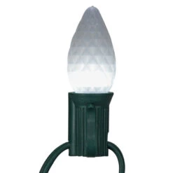 Northlight 25-Count Faceted LED C7 Pure White Christmas Replacement Bulbs