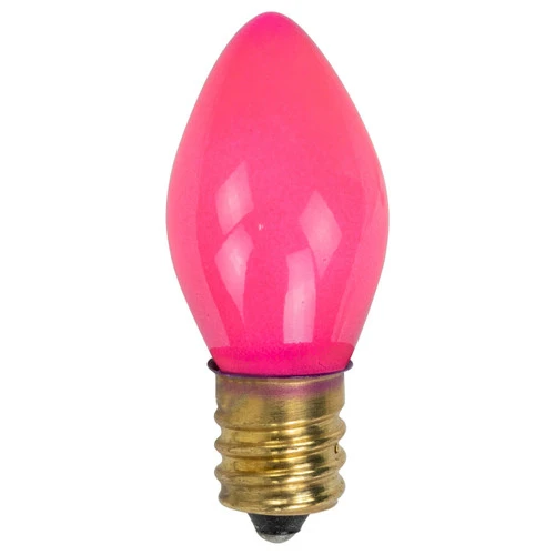 Northlight Opaque C7 Christmas Replacement Bulbs - Pink - Pack Of 25 1 Northlight Opaque C7 Christmas Replacement Bulbs - Pink - Pack Of 25