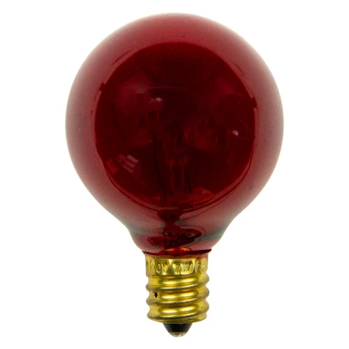 Northlight Pack Of 25 Transparent G40 Red Christmas Replacement Bulbs 2 Northlight Pack Of 25 Transparent G40 Red Christmas Replacement Bulbs - Image 2