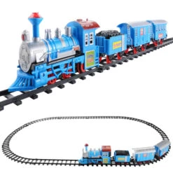 Northlight 14-Piece Blue Lighted And Animated Classic Cartoon Train Set With Sound -Northlight Sale Store northlight nm1469 2 22411.1637238878