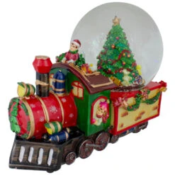 Northlight Christmas Train With Tree Musical Snow Globe Decoration - 8"