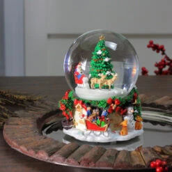 Musical And Animated Santa On Sleigh Rotating Christmas Snow Globe - 6.5" -Northlight Sale Store northlight pm84759 3 10366.1588411245