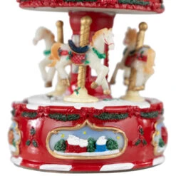 Winter Horses Animated Musical Christmas Carousel - 6.5" - Red And White -Northlight Sale Store northlight pm85841 02 68862.1698958399
