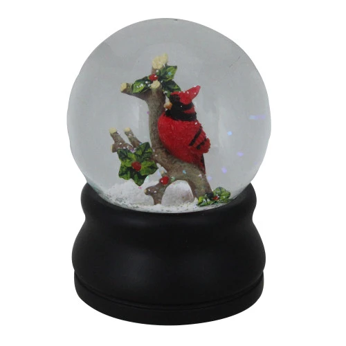 Northlight Cardinal On Branch Musical Christmas Snow Globe - 5.75" - Red 2 Northlight Cardinal On Branch Musical Christmas Snow Globe - 5.75" - Red - Image 2